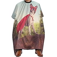 Super Hero French Bulldog Hair Cutting Cape for Adult Professional Barber Cape Waterproof Haircut Apron Hairdressing Accessories
