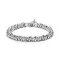 Stainless Steel Braided Ring Bracelet Unisex Women - Modern Fashion Bracelet with Silver Knot