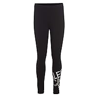 Calvin Klein Girls' Performance Leggings, Full Length Athletic Stretch Pants with Logo Design