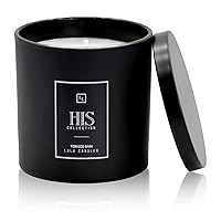 Lulu Candles | Tobacco Bark - His Collection | Luxury Scented Soy Jar Candle | Hand Poured in The USA | Highly Scented & Long Lasting- 9 Oz.