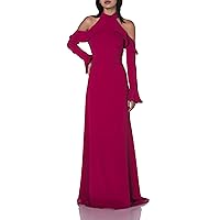Women's Cold Shoulder Long Sleeve Gown