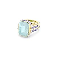 SWAROVSKI Orbita Ring, Octagon Cut Multicolored Crystal, Gold-tone Finish