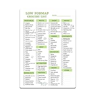Reusable Low fodmap Grocery & Shopping List for Nutrition, Gut Health, IBS Relief, and Enhances the Elimination Diet | Double Sided Erasable material