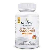 Nordic Naturals Zero Sugar Curcumin Gummies, Mango - 60 Gummies - 200 mg Optimized Curcumin Extract - Great Taste - Antioxidant Support, Healthy Metabolic Balance - Non-GMO, Vegan - 30 Servings