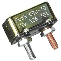 Bussmann CBC-30 Circuit Breaker (Type I Heavy Duty Automotive with Stud Terminals - 30 A), 1 Pack