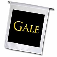 3dRose Gale common baby boy name in America. Yellow on black talisman - Flags (fl_354961_1)