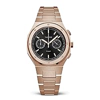 Luxury Fashion Men's Chronograph Waterproof Stainless Steel Mineral Glass Japanese Quartz Analog Casual Watch with Date