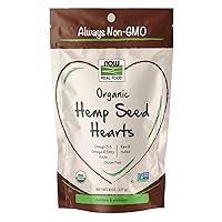 Foods, Organic Hemp Seed Hearts, High in Protein and Iron, with Omega-3 and Omega-6 Fatty Acids, Raw and Hulled, 8-Ounce (Packaging May Vary)