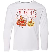 inktastic Me Encanta Bailar Con Mi Abuela Youth Long Sleeve T-Shirt