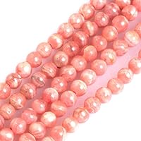 AAA Grade Natural Genuine Natural Pink Argentina Rhodochrosite Precious Stone Beads for Jewelry Making 15'' (Round/4MM)