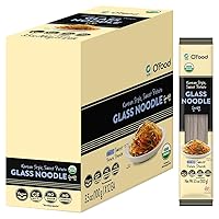O'Food Organic Glass Noodles 12 Pack, Gluten-Free Korean Sweet Potato Noodles, Vegan, No Sodium, No Sugar, Rice and Pasta Alternative