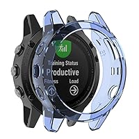 Protective Case for Garmin Venu 2 Plus Protector Cover Smart Watch TPU Bumper for VENU2 Plus Protective Frame Shell Sleeve (Color : Blue, Size : for Venu2 Plus)
