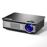 Projector, RAGU Upgraded HD Video Projector 4000L Outdoor Movie Projector,1080P Supported, 60,000 Hours Led, Compatible with Fire TV Stick, HDMI, VGA, USB, TF, iPhone, iPad