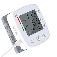 Wrist Blood Pressure Monitor, CHANG KUN USB Rechargeable Automatic BP Wristband Digital Portable Adjustable Home Blood Pressure Monitoring,Voice Broadcast Heartbeat Reminder Large LCD Display(CK-W355)