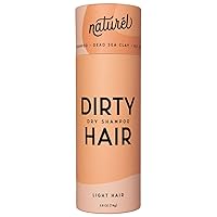 Naturel Dry Shampoo Volumizing Powder for Light Hair | Non Aerosol | Made in USA, No Benzene, Vegan, Cruelty Free, Talc Free, Aluminum Free | Grapefruit Essential Oil | 2.6 OZ Plastic Free Packaging