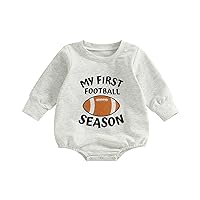 Kuriozud Newborn Baby Boy Girl Bubble Romper Funny Letter Long Sleeve Oversized Sweater Tops Fall Winter Clothes