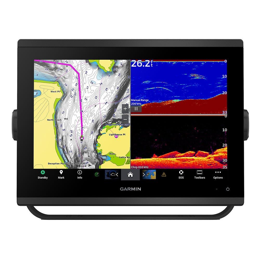Garmin 010-02367-61 GPSMAP 1243xsv SideVü, ClearVü and Traditional Chirp Sonar with Mapping - 12