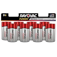 Rayovac D Batteries, Fusion Premium D Cell Battery Alkaline, 8 Count