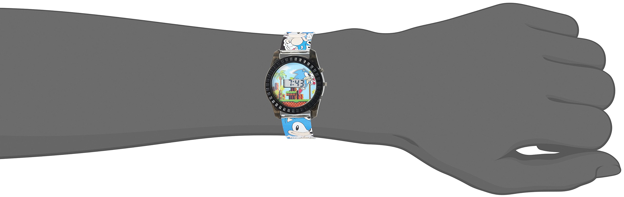 Sonic The Hedgehog Kids' SNC4008 Digital Display Quartz Blue Watch