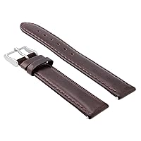 Ewatchparts 20MM SMOOTH LEATHER STRAP BAND COMPATIBLE WITH BAUME MERCIER CAPELAND 65405 CHRONOGRAP BROWN