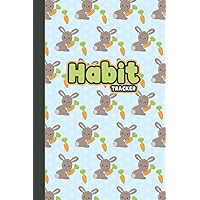 Habit Tracker: Cute Bunny And Carrot Gift For Rabbit Lovers, Habit Tracker Log Book, 6 x 9