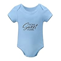 Baby Bodysuit Home Sweet Home Infant Bodysuit Inspirational Saying Neutral Baby Baby Birthday Gift Blue, 18months