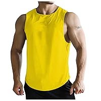 Men's Casual Workout Tank Tops Quick Dry Gym Muscle Tees Fitness Bodybuilding Sleeveless T Shirts
