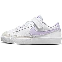Nike Blazer Low '77 Little Kids' Shoes (DA4075-121, White/Lilac Bloom) Size 12