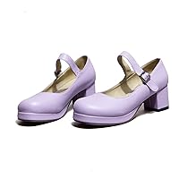 Womans PU Leather Fashion and Comfortable Low Heel Mary Jane Shoes Wedding Shoes for Lady Girl for Shopping