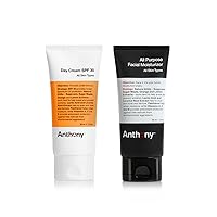 Anthony Day-to-Night Duo, Day Cream SPF 30 Men’s Face Moisturizer with Sunscreen and All-Purpose Facial Moisturizer - Men’s Hydrating Lotion for Dry Skin