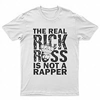 The Real Rick Graphic Tees Rapper, Large White T Shirt, Rapper Graphic Tees Men, Hiphop Apparel, Funny Meme Shirts, Adult Tee for Mens, Casual Crew Neck Vintage T Shirts