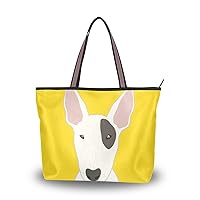 My Daily Women Tote Shoulder Bag Bull Terrier Dog Handbag Medium