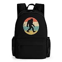 Bigfoot Retro Sasquatch 17 Inch Laptop Backpack Large Capacity Daypack Travel Shoulder Bag for Men&Women