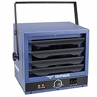 Electric Garage Heater, 5000-Watt Ceiling Mount Shop Heater with 3 Heat Levels, 240-Volt Hardwired Fan-Forced Industrial Heater, Ideal for Workshop