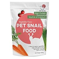 Snout & Shell Vegetable Flavored Pet Land Snail Food - Tasty High-Protein, Calcium Blend for Snails, Easy Addition to Your Garden Snails Terrarium or Snail Habitat