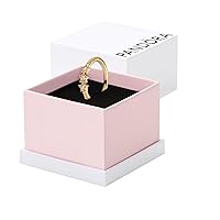 Pandora Celestial Stars Ring - Gold Ring for Women - Layering or Stackable Ring - Gift for Her - 14k Gold with Clear Cubic Zirconia - With Gift Box