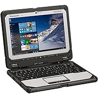 Panasonic Toughbook CF-20, Intel m5-6Y57 1.10GHz, 10.1'' Multi Touch, 8GB, 256GB SSD, WiFi, Bluetooth, Webcam, Rear Cam, Windows 10 Pro (Tablet + Keyboard) (Renewed)