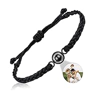 Custom Bracelets with Picture Inside, Projection Bracelet Personalized Photo, Valentine’s Day Birthday Mothers Day Gift for Men Women