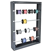 AdirPro Wire Spool Rack - Superior Strength Wire/Cable Dispenser - Conduit Display & Storage for Electrical Industrial & Retail Use (4 Rods, Grey)