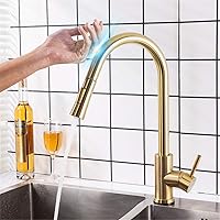 AANAN Faucets, Water-Tap Bath Shower Systems Touch Control Kitchen Faucet Stainless Steel Smart Sensor Kitchen Mixer Touch Faucet for Kitchen Pull Out Sink Taps