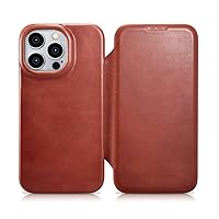 for iPhone 14 Pro Max Plus Leather Flip Mobile Phone Case Magnetic Cover,Brown,for iPhone12 Pro Max