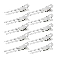50pcs Hairdressing Double Prong Curl Clips, Wobe 1.8