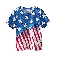 Boy Athletic Clothe Toddler Kids Boys Girls Top Independence Day Prints Patriotic T Shirt Toddler Thermal