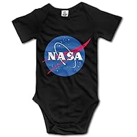 Fashion Baby Onesie Cotton NASA Logo Aviation Enthusiasts Romper Climb Cloth Black