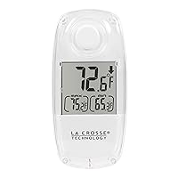 La Crosse Technology 306-318 Digital Solar Window Thermometer, One Size, White