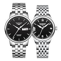 Men Women Couple Mechanical Self-Wind Wristwatch Automatic Sapphire Glass Clock Male Lady Waterproof Watches Date Luminous