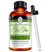 Oil of Youth Tea Tree Essential Oil - Therapeutic Grade for Aromatherapy, Diffuser, Body, Skin, Hair - Dropper - 4 fl oz