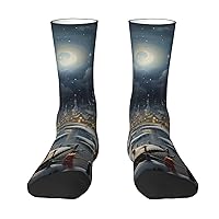 Christmas Casual Socks for Women Men, Colorful Funny Novelty Crew Socks Birthday Gifts(One Size)