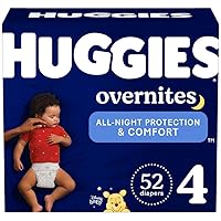 Huggies Overnites Size 4 Overnight Diapers (22-37 lbs), 52 Ct