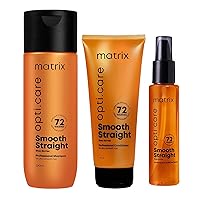 Mat-rix Opti-Care Professional Shampoo + Conditioner + Serum Combo for Salon Smooth Straight Hair | Control Frizzy Hair for up to 4 Days | No Added Parabens (200 ml + 98 g + 100 ml PSC 3